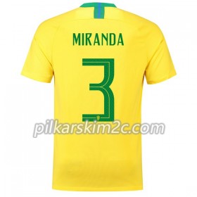 Koszulka Brazylia Miranda 3 Główna Mistrzostwa Świata 2018 - Koszulki Piłkarskie